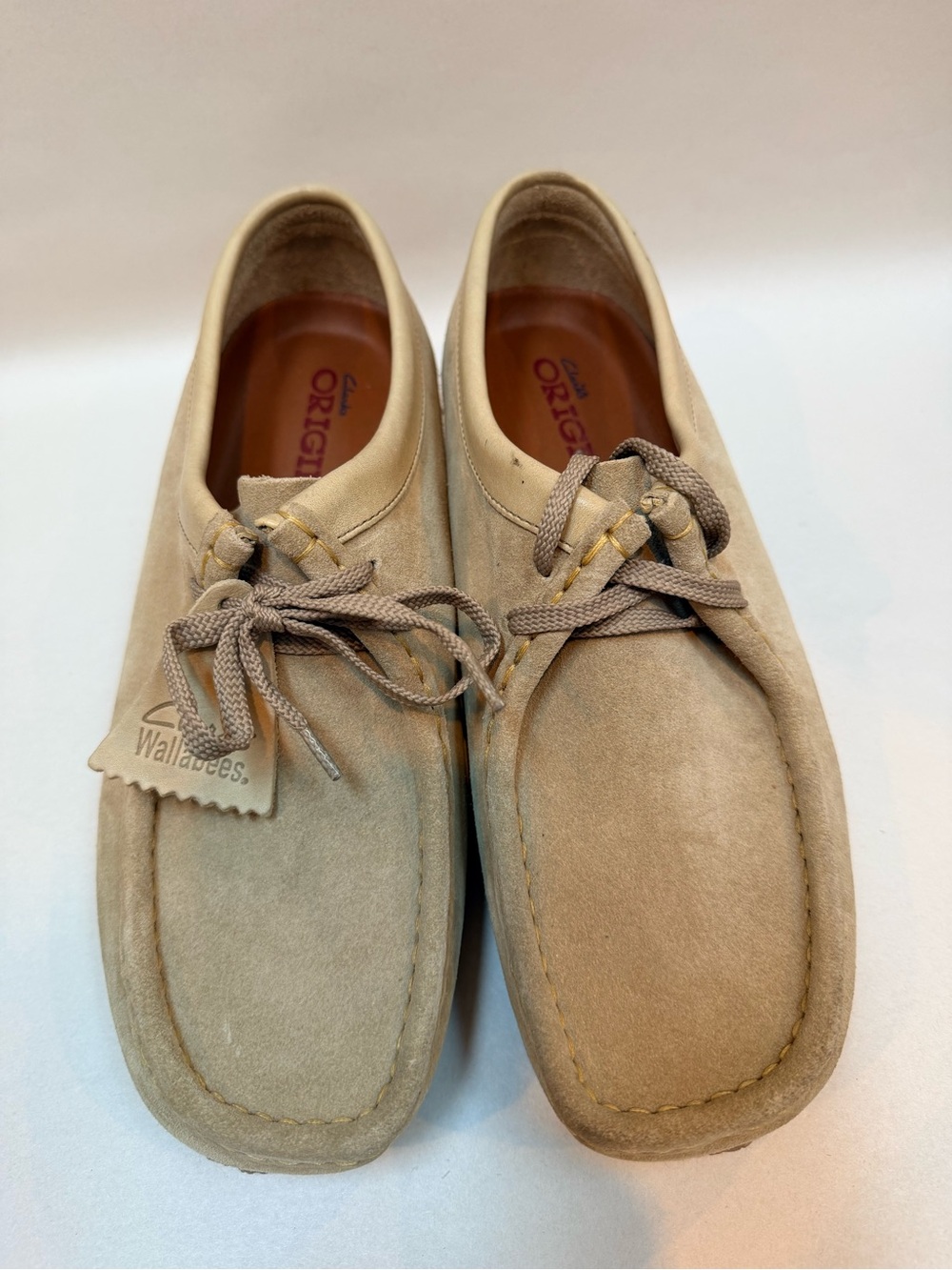 Clarks Originals Wallabee Tan Maple Suede Shoes Women's 11 Moc Toe Oxfords
